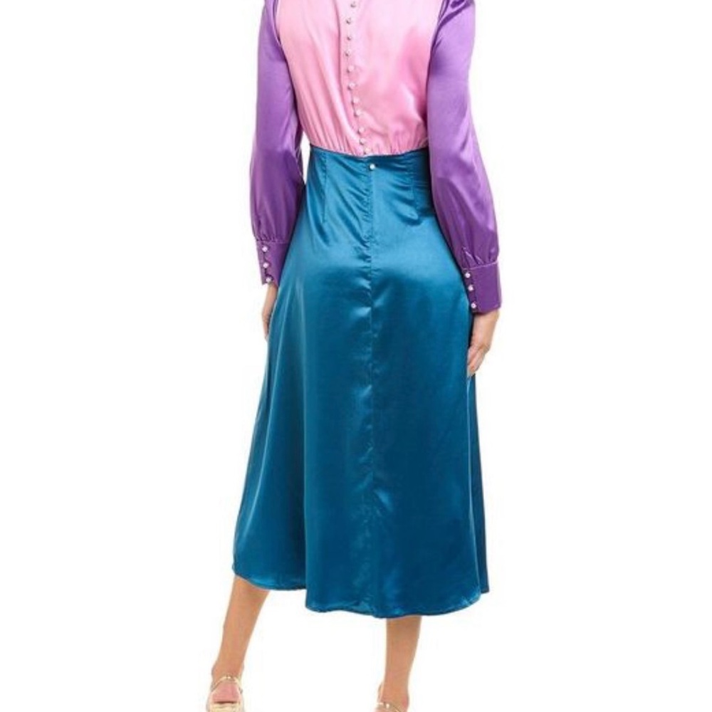 OLIVIA RUBIN Pink and Teal Midi Dress - Picture 6 of 6
